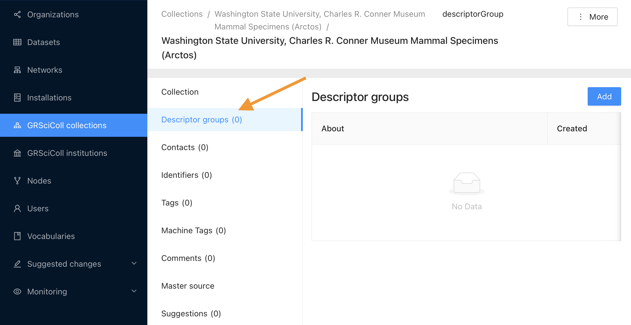 descriptor group ui